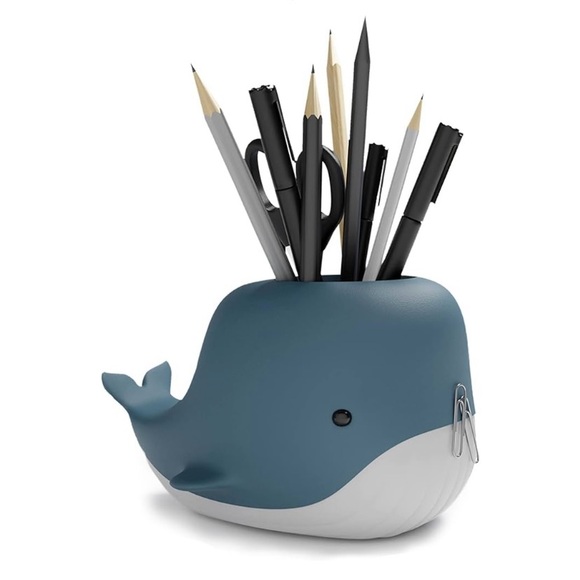 Moby Grey Whale Desk Organizer. - Picture 2 of 7